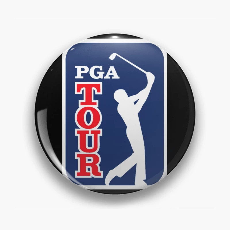 Official PGA Tour Professional Golf Logo with Silhouetted Golfer Pin