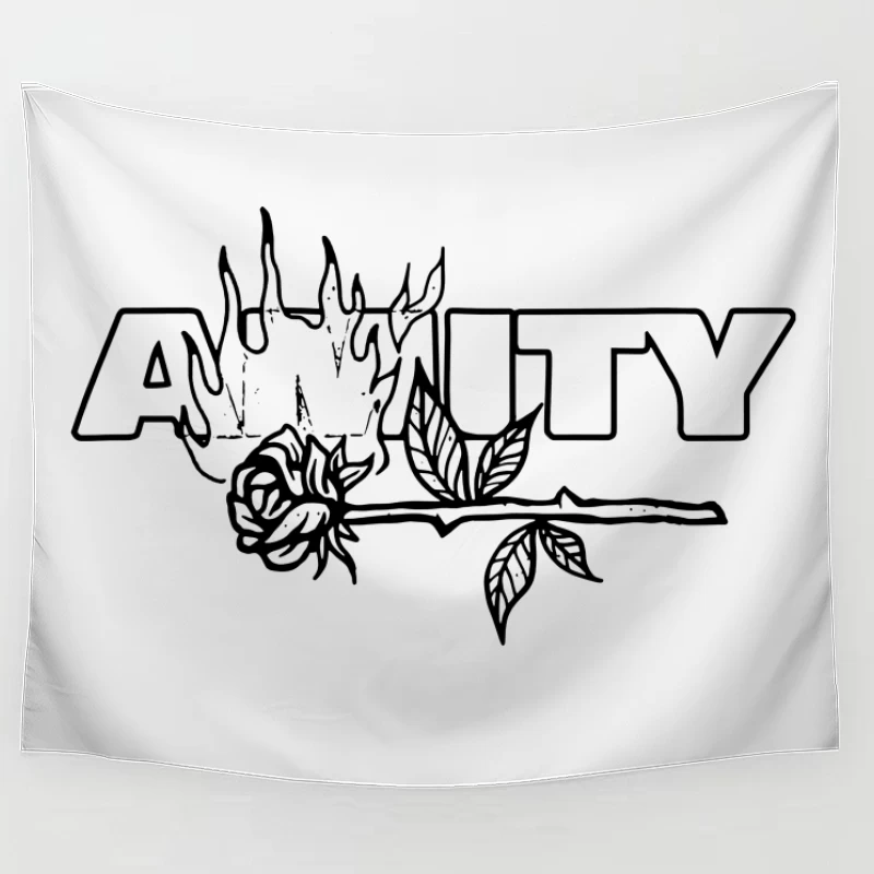 The Amity Affliction Fire Rose Tapestry