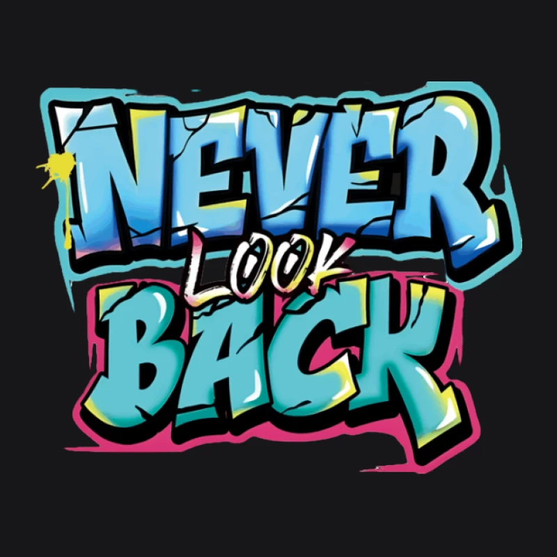 Graffiti Schriftzug - Niemals zurückblicken Herren Pullover Hoodie