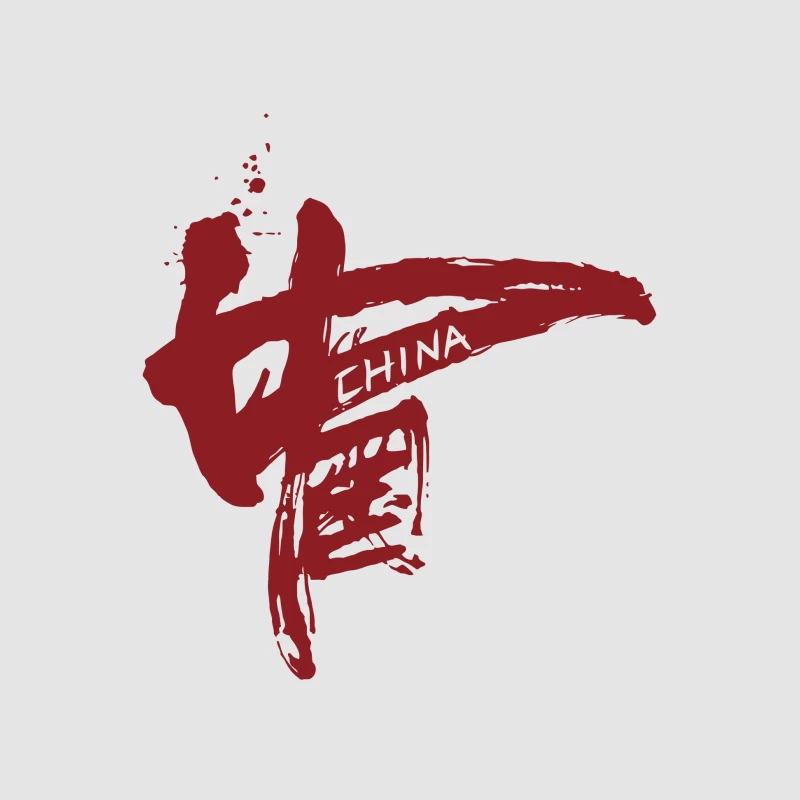 Rote Kalligrafie von China Herren Pullover Hoodie