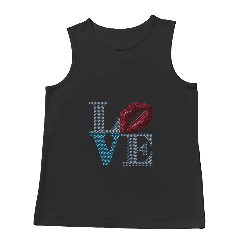 Liebe Design mit Lippen Herren Tanktops