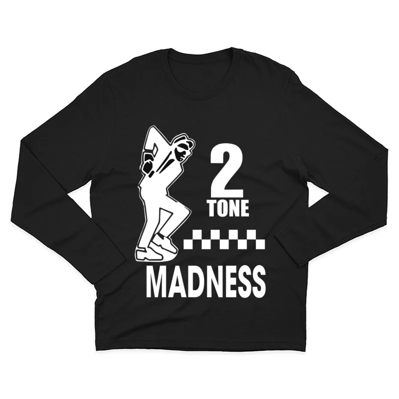 2 Tone Madness Band Logo with Dancing Mascot Male Long Sleeve T-Shirt