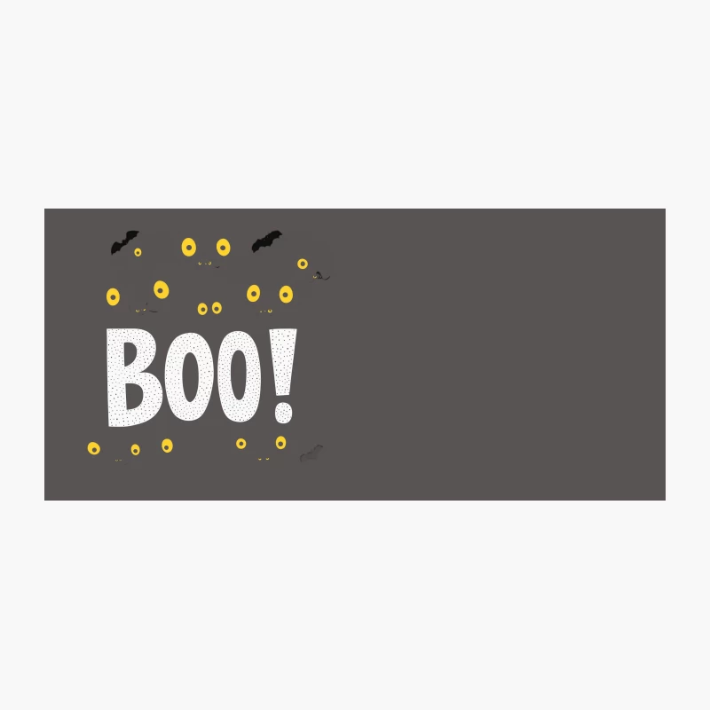 Minimalist Halloween Boo Illustration with Bats and Ghosts Coffee Mug