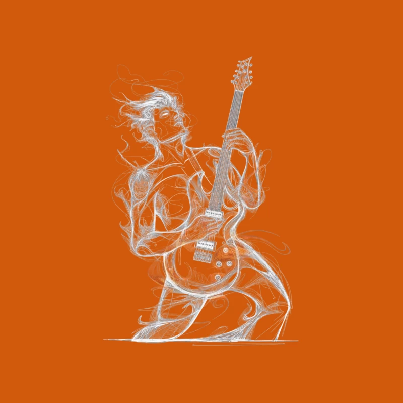 Abstract Guitar Performer Art Throw Pillow
