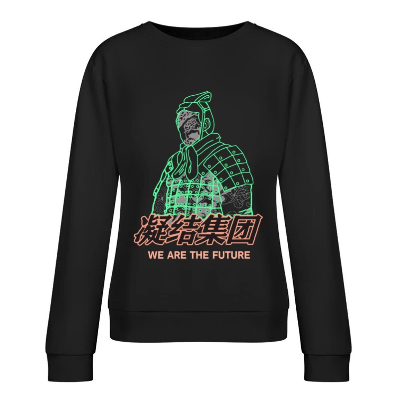 Futuristische Kriegerkunst Damen Pullover Sweatshirt