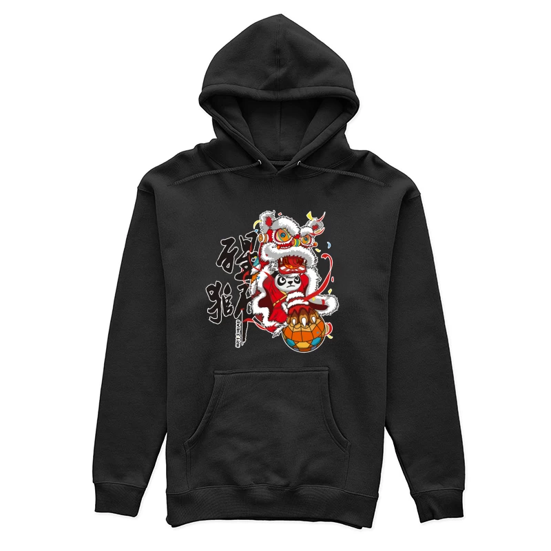 Panda-Löwentanz mit Fußball Damen Pullover Hoodie