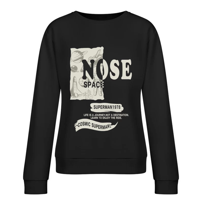 Kosmisches Raumfahrt-Abenteuer Damen Pullover Sweatshirt