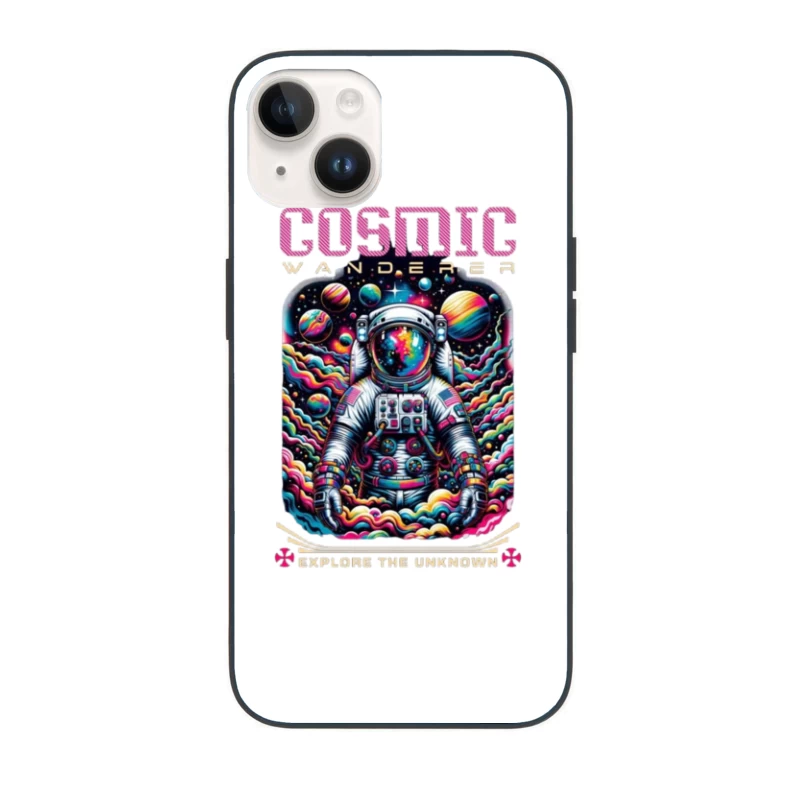 Cosmic Wanderer: Psychedelic Space Exploration iPhone Case