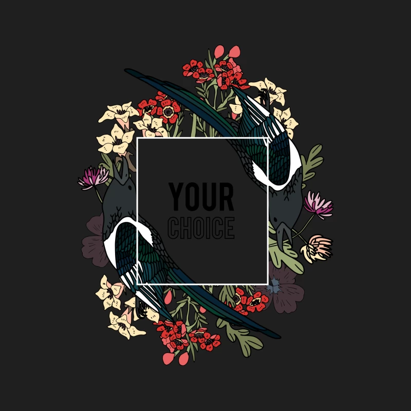 Cadre floral avec oiseaux Homme Débardeur