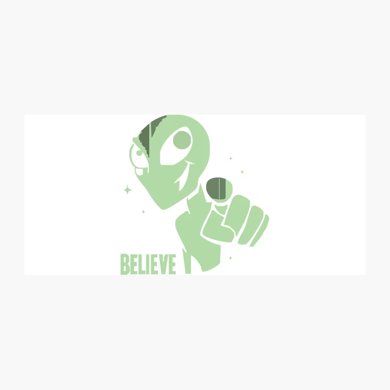 Alien Believe Space Sci Fi UFO Nerd Coffee Mug