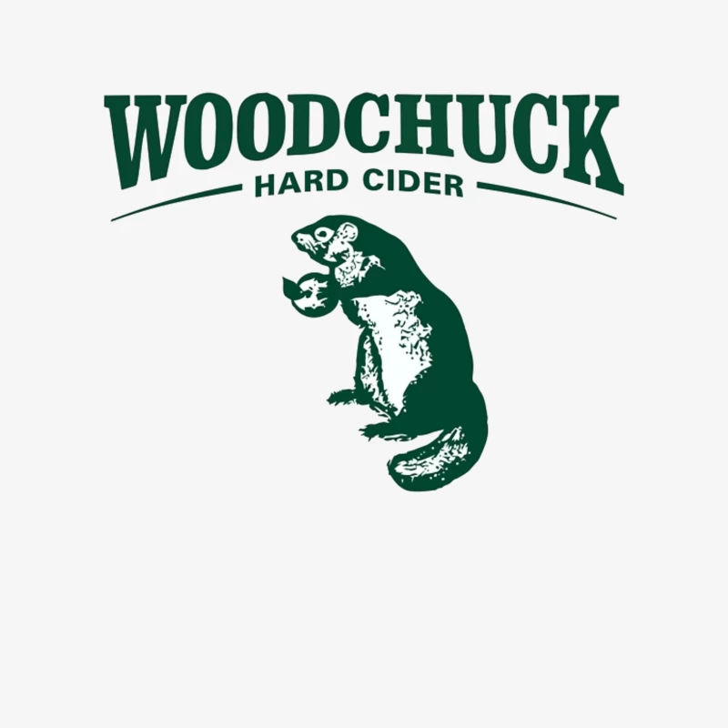 Woodchuck Hard Cider Green Logo with Mascot Design Male Pullover Sweatshirt