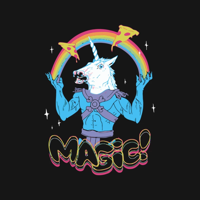 Magical Unicorn's Rainbow Pizza Adventure Mouse Pad