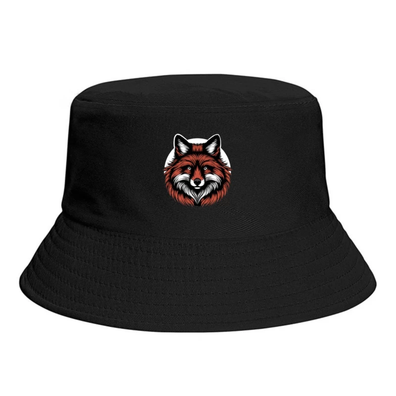 editable Dark Majestic Fox Bucket Hat