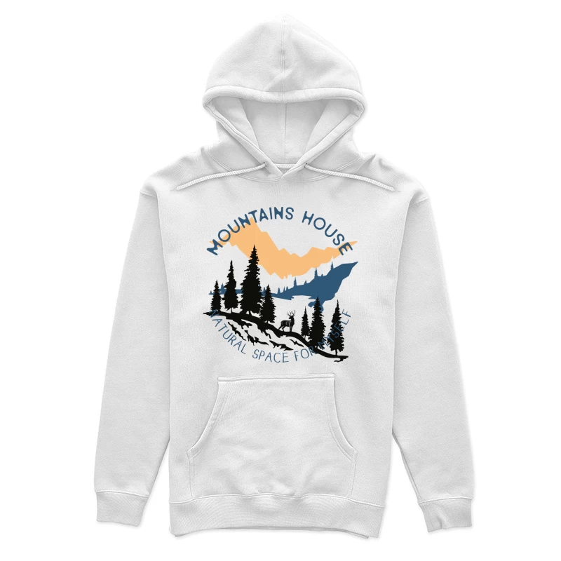 Berglandschaft mit Tier und Sonnenuntergang Damen Pullover Hoodie