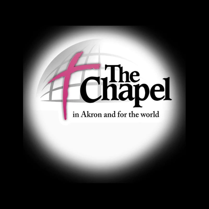 The Chapel Church Logo with Pink Cross - Akron Religious Organization Pin