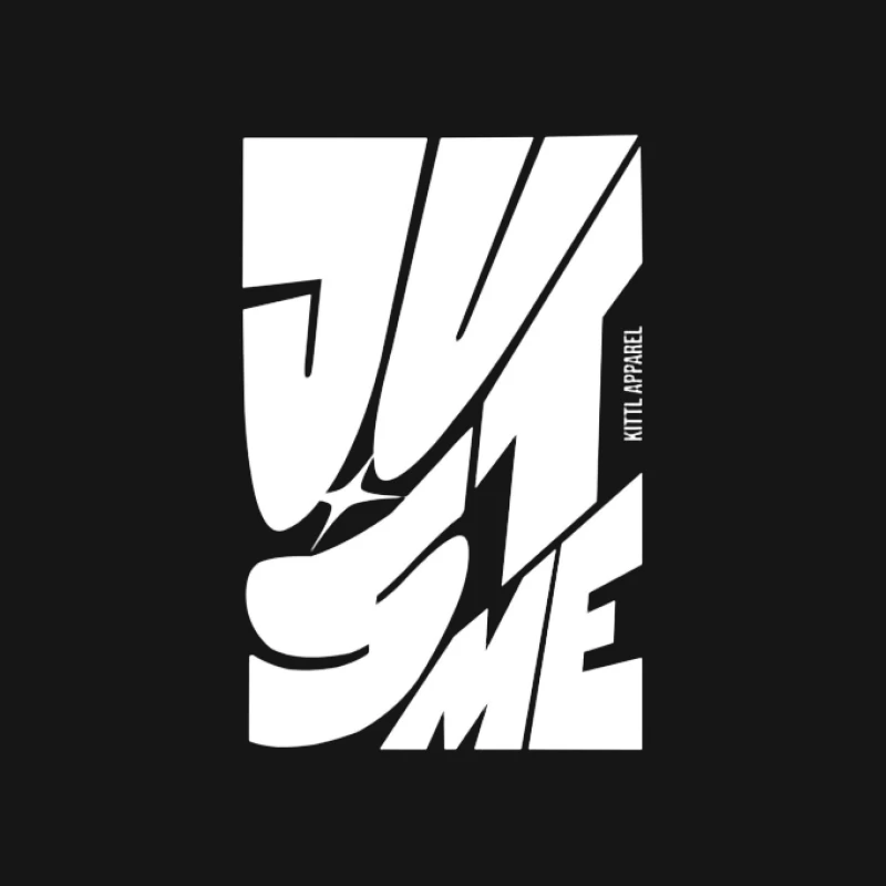 Design Typographique Dynamique en Noir et Blanc Femme T-Shirt