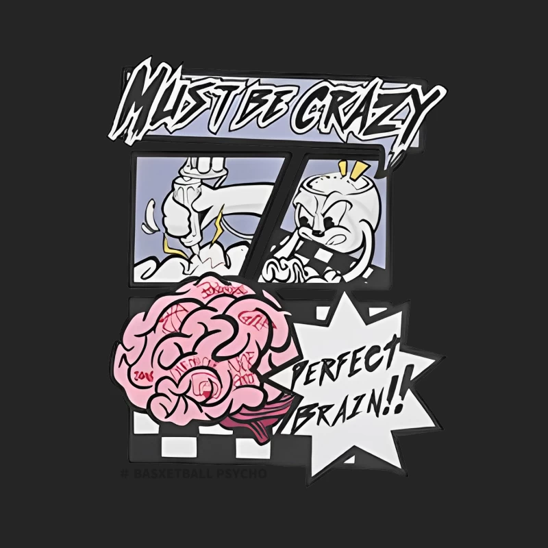 Perfektes Gehirn Comic-Stil Illustration Herren Pullover Sweatshirt