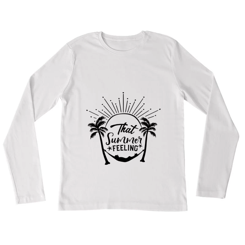 Cercle de têtes de chat minimaliste Femme Manches Longues T-Shirt