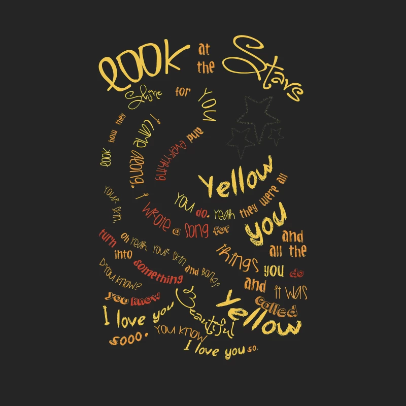 Coldplay Yellow Lyrics Female Pullover Sweatshirt