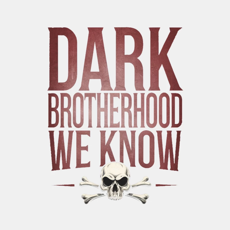 Ominous Dark Brotherhood Emblem with Skull and Crossbones Male Tank Top
