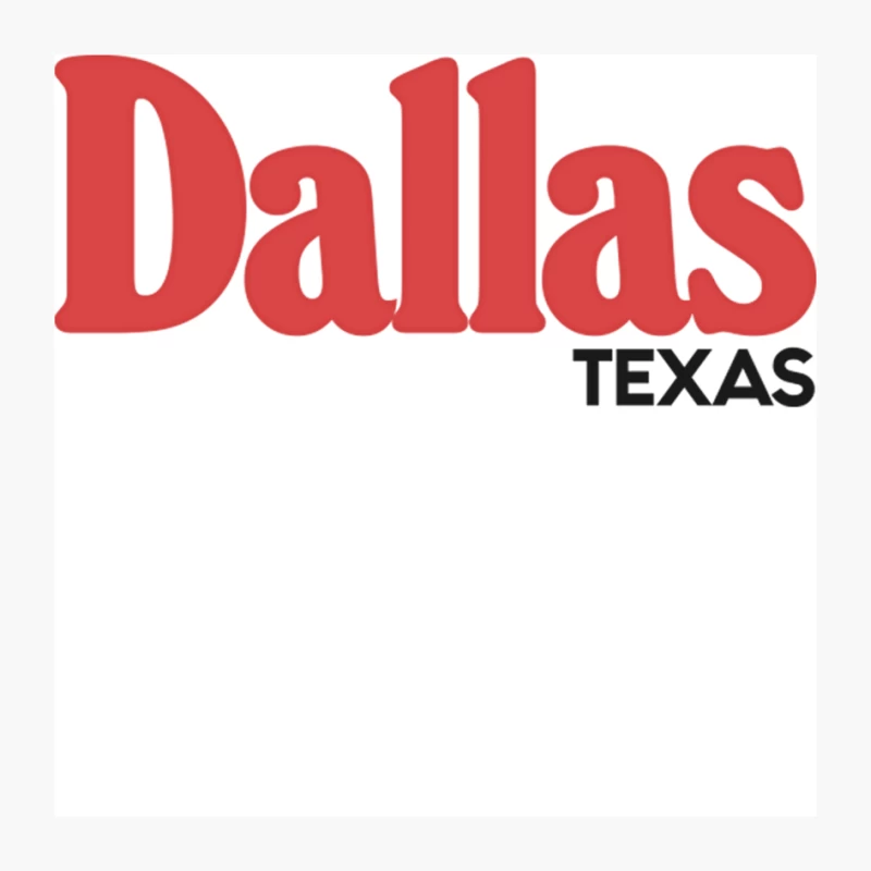 Dallas Texas  Retro Typography Design Pin