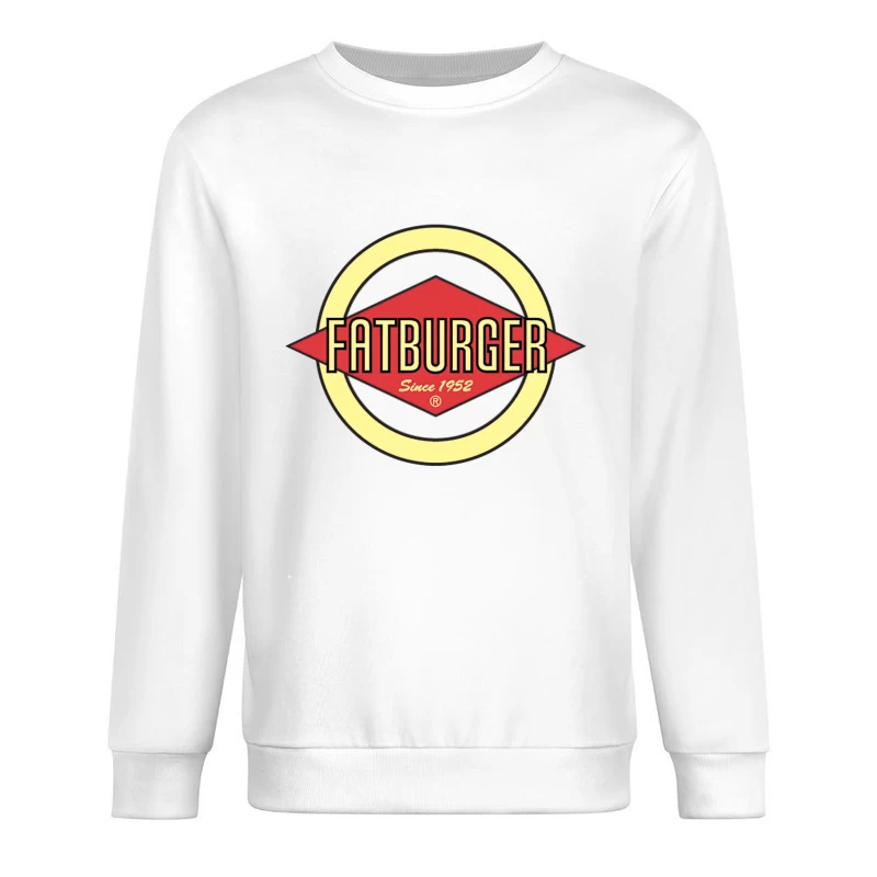 Fatburger Restaurant Classic Logo Design Since 1952 Male Pullover Sweatshirt