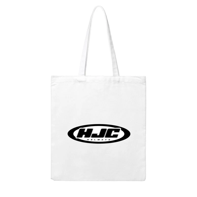 HJC Helmets Motorcycle Brand Logo in Black and White Cotton Tote Bag