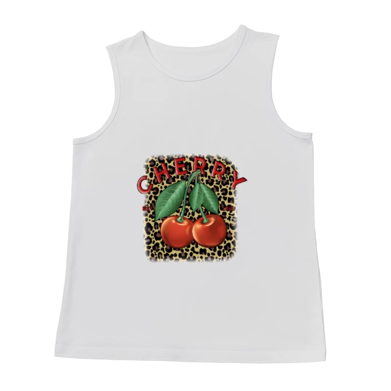 Design de cerises avec motif léopard Homme Débardeur
