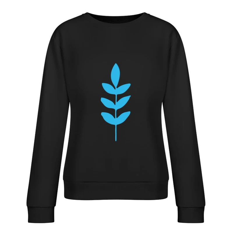 Silhouette de Branche Bleue Femme Sweat-shirt à enfiler