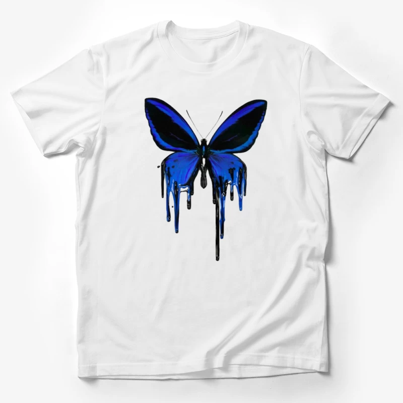 Blaue Schmetterling mit Tropfen-Effekt Herren T-Shirt