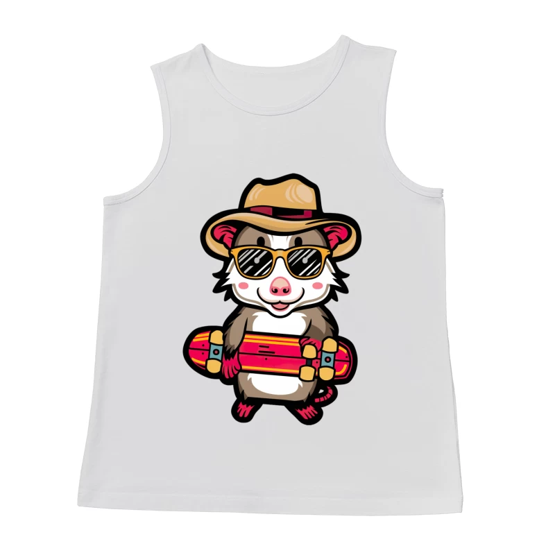 Opossum skateur en vacances Homme Débardeur