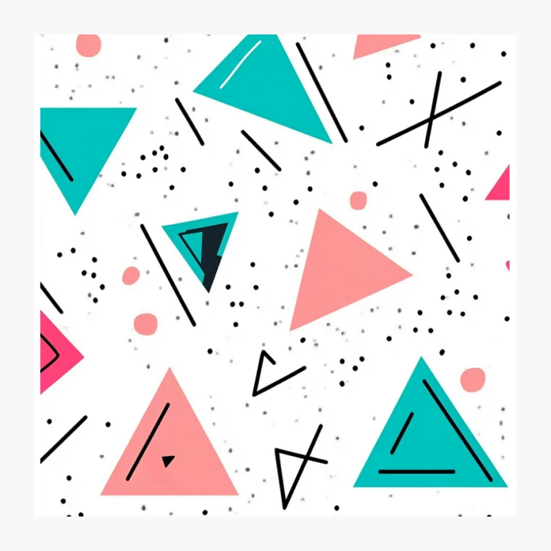 Vibrant Geometric Abstract Pattern with Triangles Pin