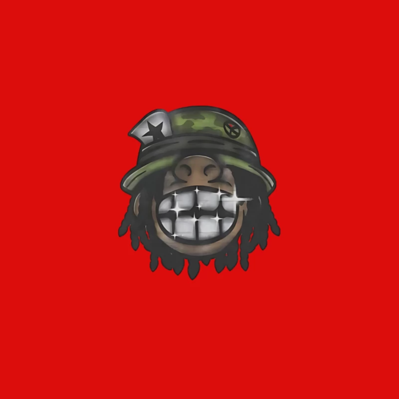 Visage souriant avec chapeau camouflage Homme Débardeur