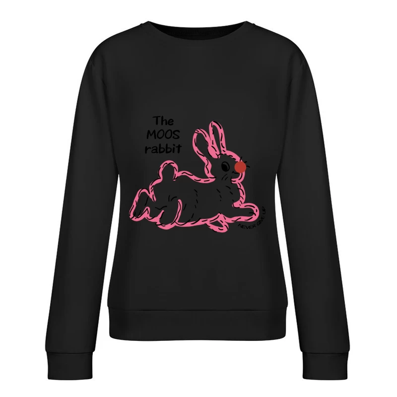 Hase mit Clownsnase Damen Pullover Sweatshirt