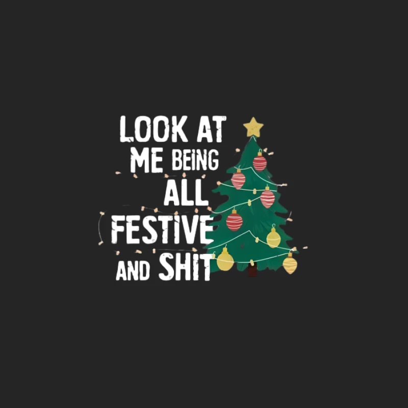 Sapin de Noël avec phrase humoristique Femme Sweat-shirt à enfiler