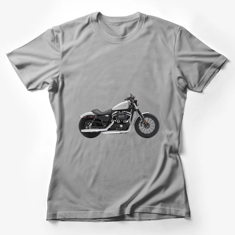 Silbernes Motorrad mit schwarzem Rahmen Damen T-Shirt