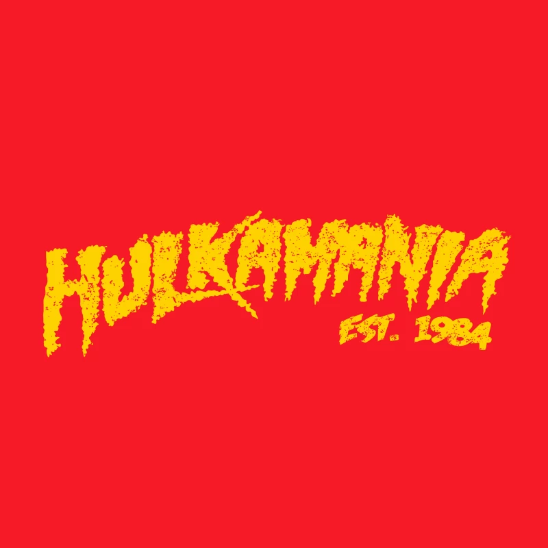 Hulkamania: Iconic Wrestling Logo from 1984 Bucket Hat