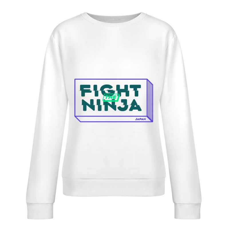Kampf gegen den Ninja Logo Design Damen Pullover Sweatshirt