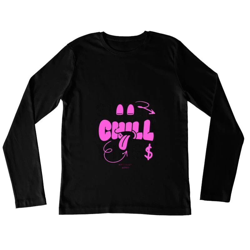Super Chill Vibes Design Damen Langarm T-Shirt