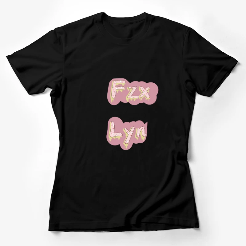 Pastellfarbene Buchstaben mit Blumenmuster Damen T-Shirt