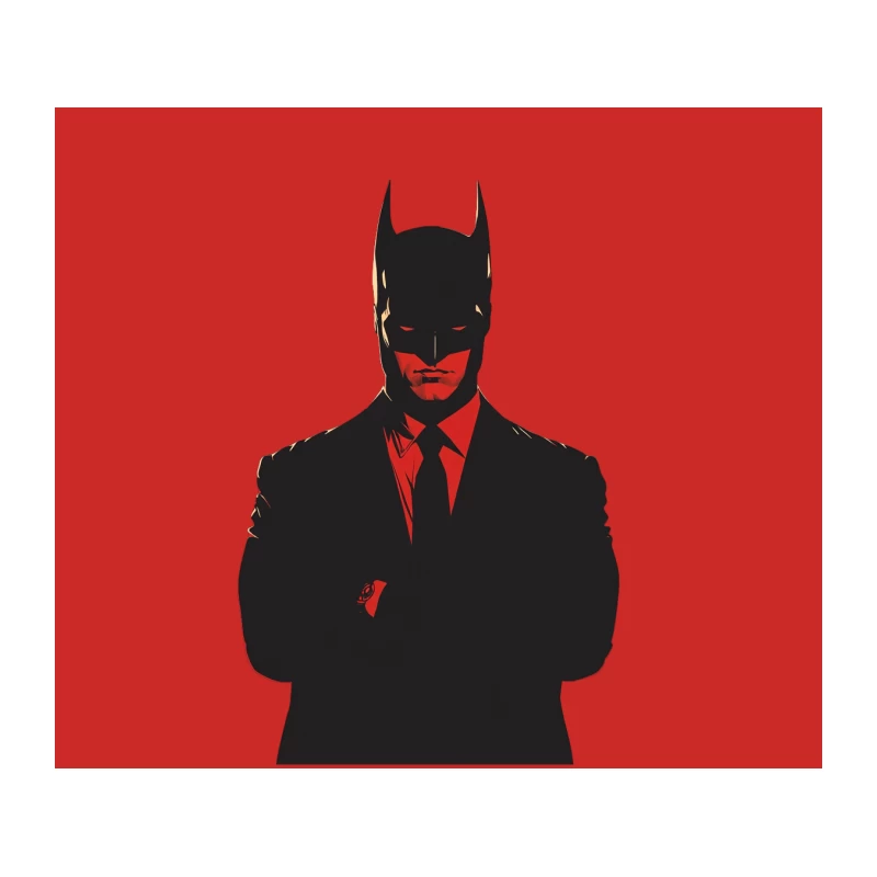 Batman in Business: Superhero Meets Corporate Minimalism Tapestry
