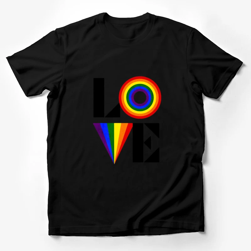Regenbogenfarben Liebe Design Herren T-Shirt