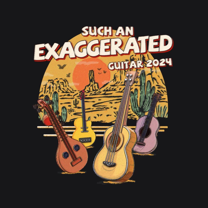 Exaggerated Gitarrenfestival 2024 Damen Pullover Hoodie