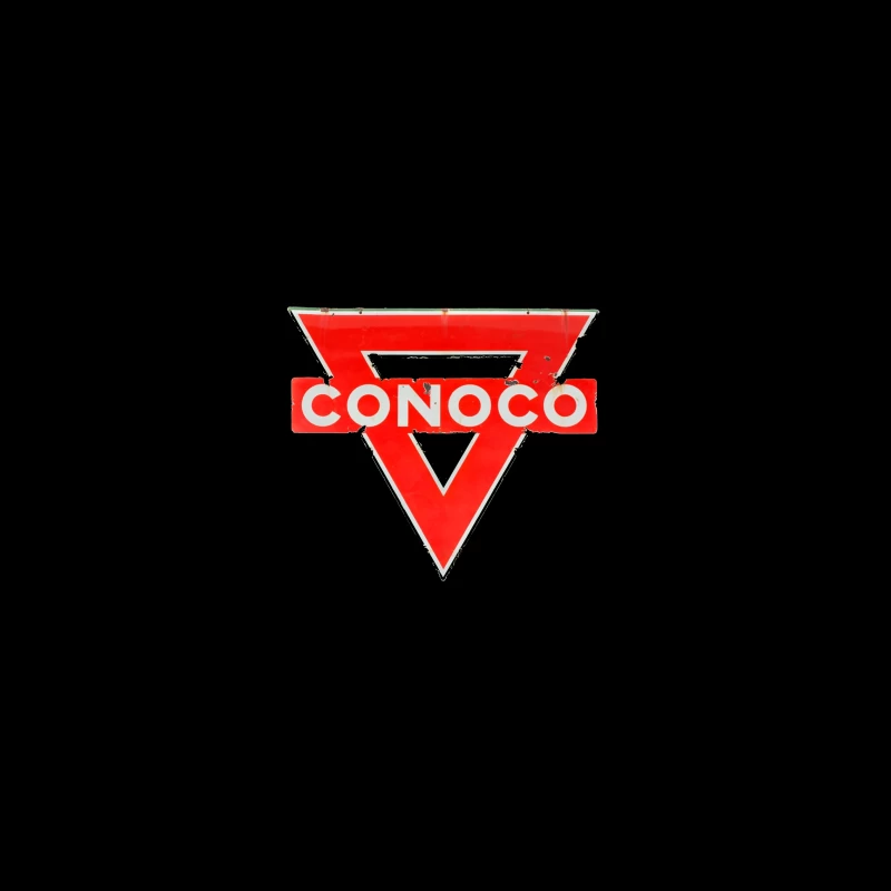 Vintage Conoco Gas Station Triangle Logo Sign iPhone Case