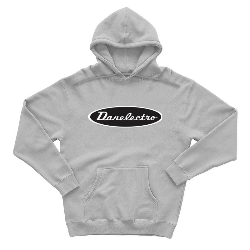 Vintage Danelectro Musical Equipment Logo in Black and White Male Pullover Hoodie