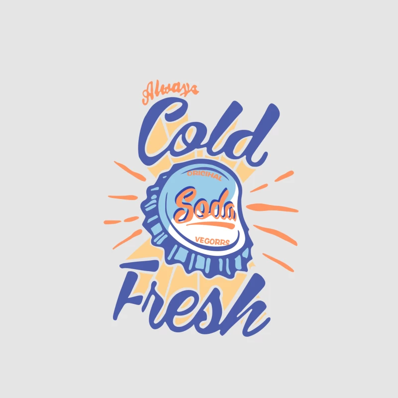 Immer kaltes frisches Original-Soda-Design Herren Pullover Hoodie