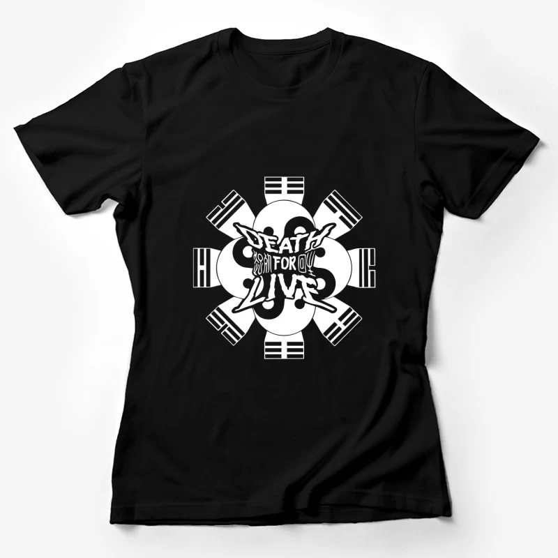 Traditionelles Symboldesign mit modernem Text Damen T-Shirt