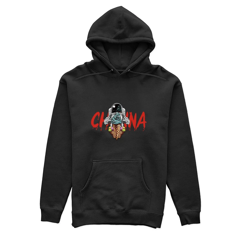 Astronaut mit Eiscreme Damen Pullover Hoodie