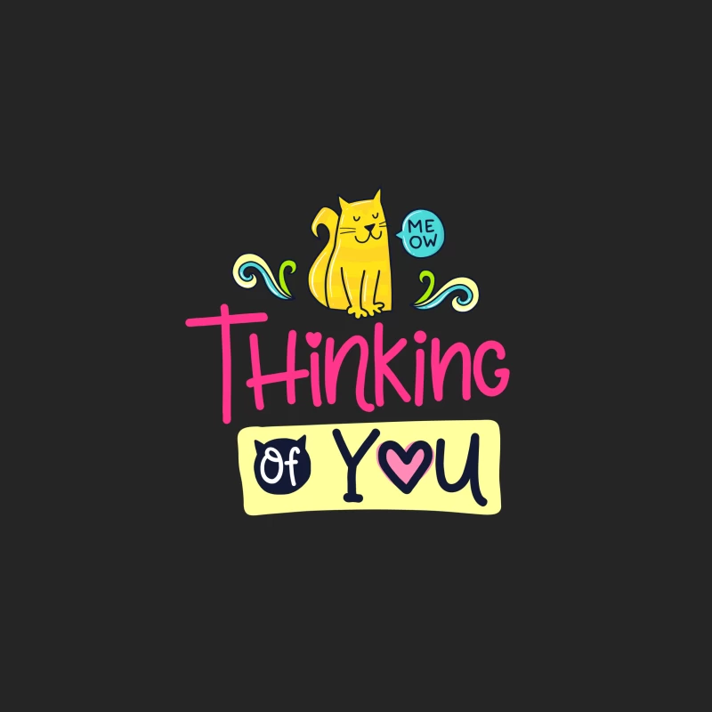 Carte mignonne avec chat et message amical Femme Sweat-shirt à enfiler