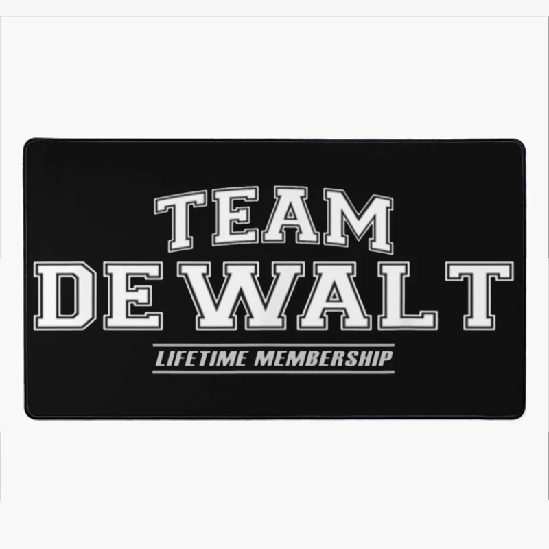 Team DeWalt Lifetime Membership Logo Design Desk Mat